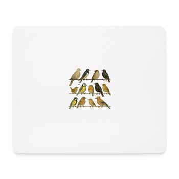 Vogelbeobachter Vogelliebhaber - Mousepad (Querformat) - Weiß - Vorne