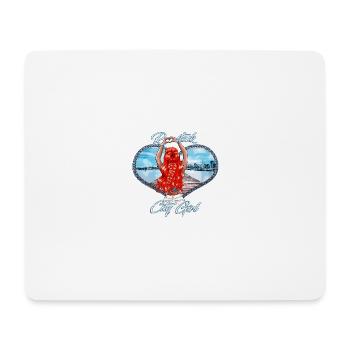 Rostock City Girl mit roten Haaren - Mousepad (Querformat) - Weiß - Vorne