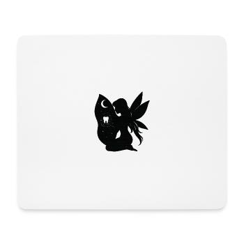 Moonlit Night Fairy Silhouette - Mouse Pad (horizontal) - white - Front