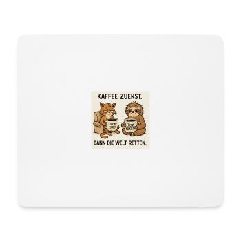 Die Welt retten - Mousepad (Querformat) - Weiß - Vorne