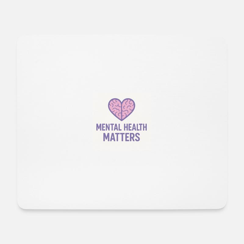 Mental Health Matters lila - Mousepad (Querformat) - Weiß