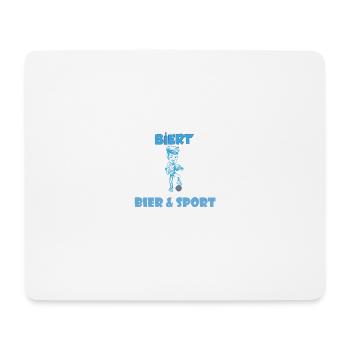 Beer & Sport Blue Cartoon - Mouse Pad (horizontal) - white - Front