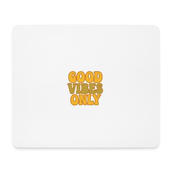 Gute Vibes Only Retro Schrift - Mousepad (Querformat) - Weiß - Vorne