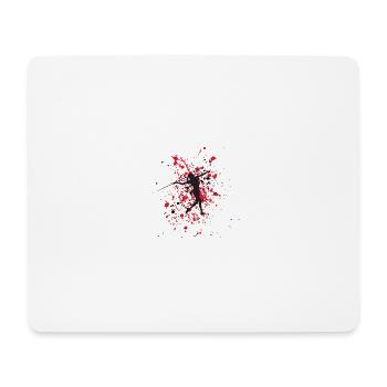 Javelin throw on a red and black background - Mouse Pad (horizontal) - white - Front