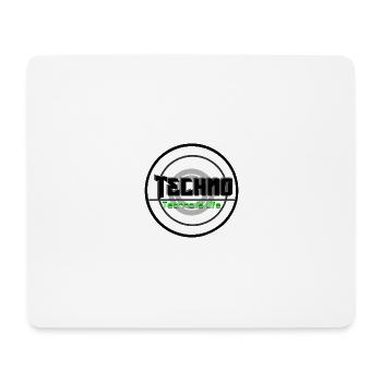 Techno Is Life Neon Logo - Mousepad (Querformat) - Weiß - Vorne