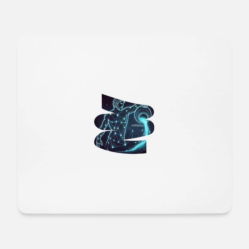 Wassermann-T-Shirt – Sternzeichen des Sternbildes - Mousepad (Querformat) - Weiß