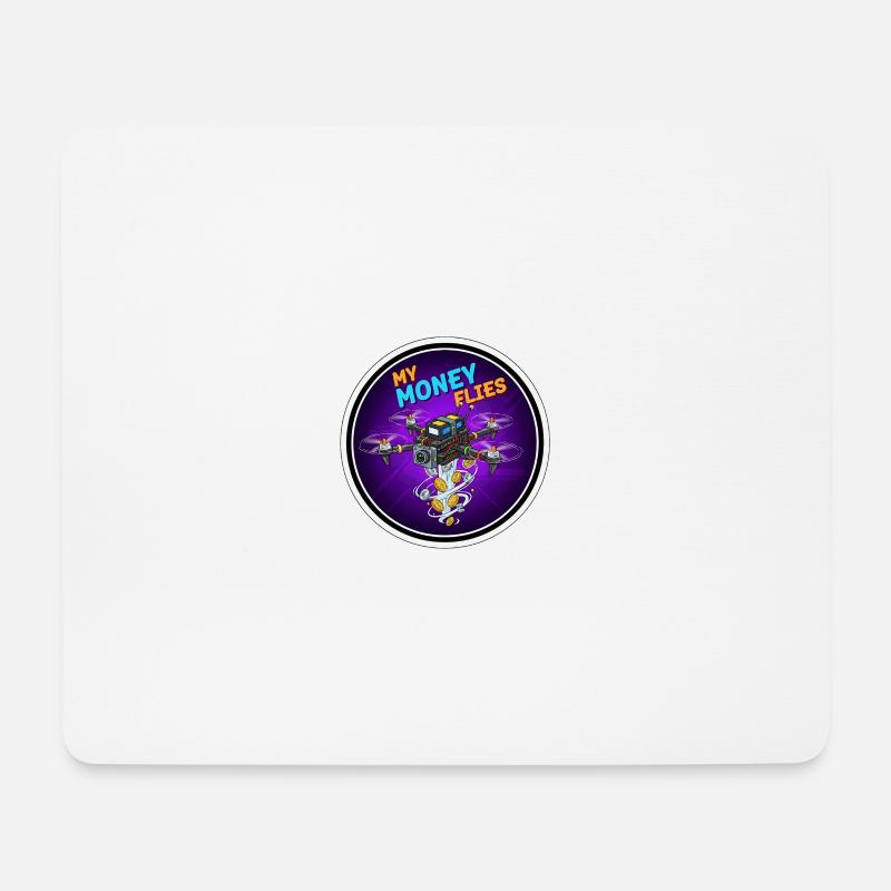 FPV-Drohne lustiges Geschenk - Mousepad (Querformat) - Weiß