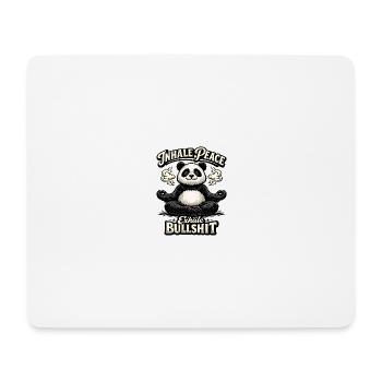 Panda Yogi – Inhale Peace - Mousepad (Querformat) - Weiß - Vorne