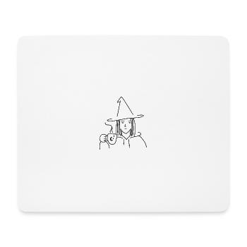 Grumpy Coffee Witch, Witchy Coffee Lover Tee - Mousepad (Querformat) - Weiß - Vorne