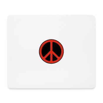 Peace rouge - Tapis de souris (format paysage) - blanc - Devant
