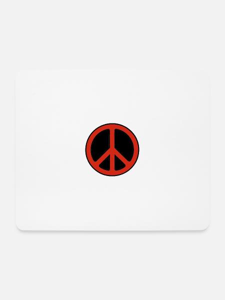 Peace red - Mouse Pad (horizontal) - white