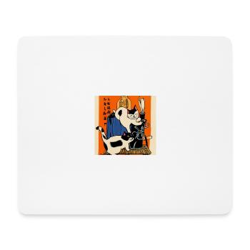 Cats in Japanese Art Style 3 - Mouse Pad (horizontal) - white - Front