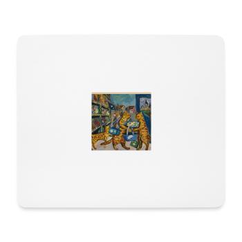 Cats in Van Gogh style 3 - Mouse Pad (horizontal) - white - Front