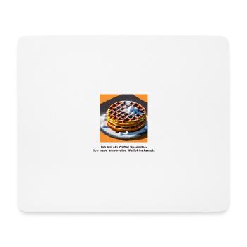 Lustige Bilder / Lustiges Shirt - Waffelspezialist - Mousepad (Querformat) - Weiß - Vorne