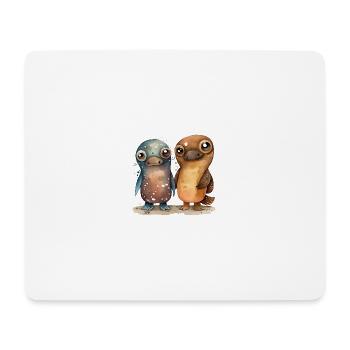 Platypus pair watercolor - Mouse Pad (horizontal) - white - Front