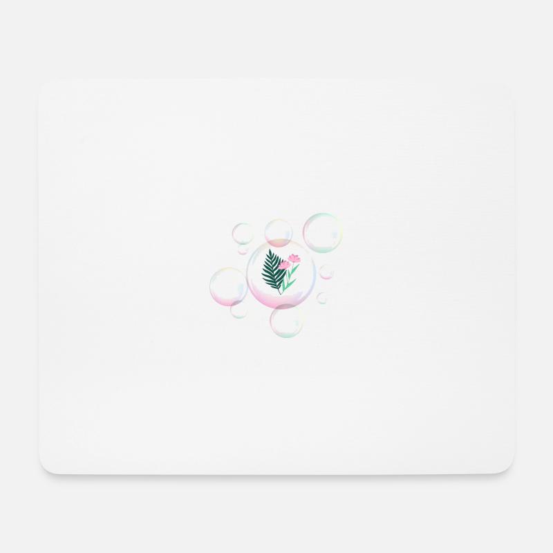 Seifenblase mit Pflanzen - Mousepad (Querformat) - Weiß