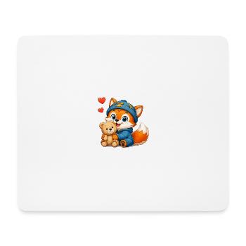 27_Miofox_Baby_6 - Mousepad (Querformat) - Weiß - Vorne