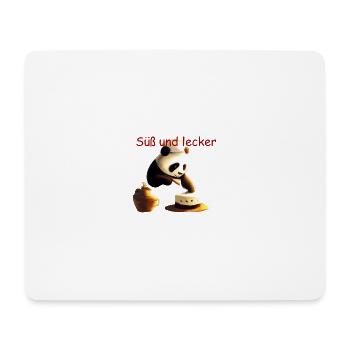 Süß und lecker Panda Bäcker. Geschenk - Mousepad (Querformat) - Weiß - Vorne