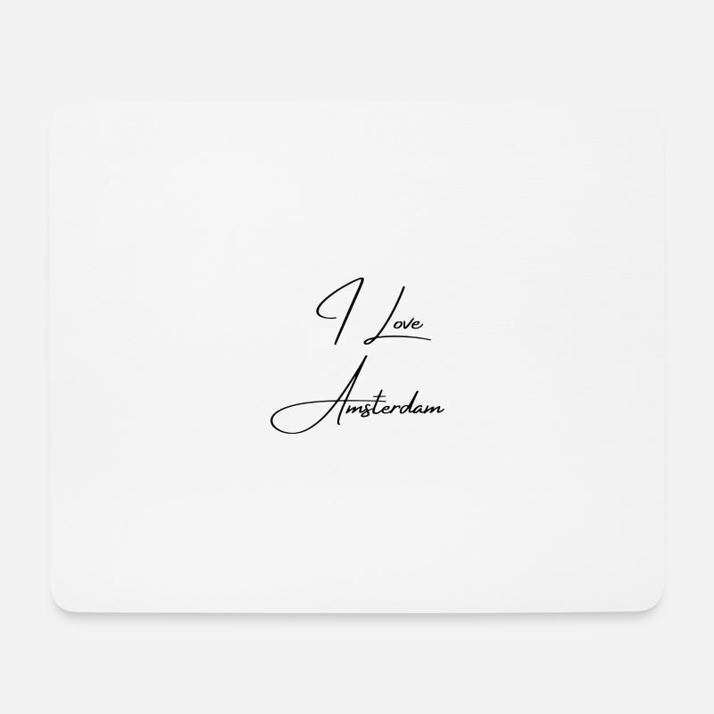 I love Amsterdam - Mousepad (Querformat) - Weiß