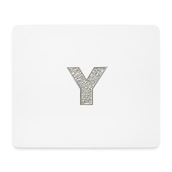 Y, letter, initial, monogram, - Mousepad (Querformat) - Weiß - Vorne