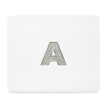 A, letter, letter A, initial, initial A, monogram, - Mousepad (Querformat) - Weiß - Vorne