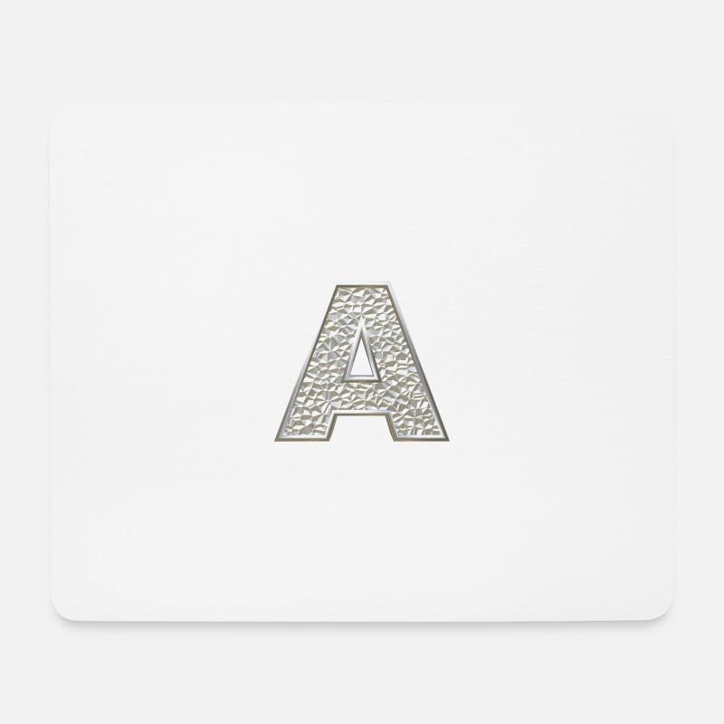 A, letter, letter A, initial, initial A, monogram, - Mouse Pad (horizontal) - white