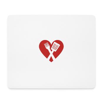 Liebe zum Kochen - Mousepad (Querformat) - Weiß - Vorne