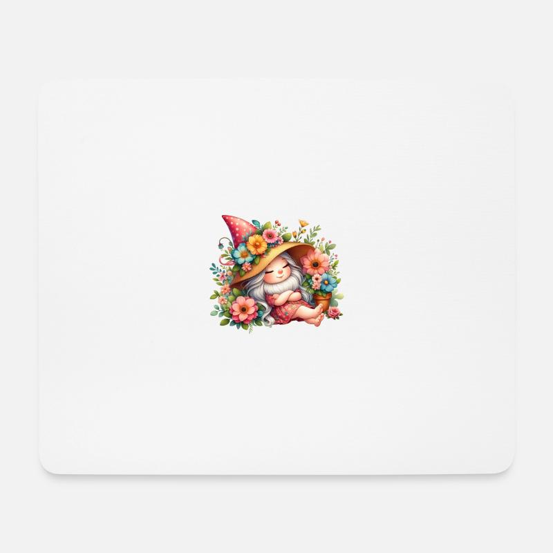 Garten Gnome - Mousepad (Querformat) - Weiß