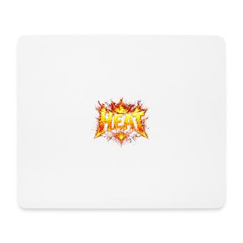 Feurige HEAT-Typografie - Mousepad (Querformat) - Weiß - Vorne