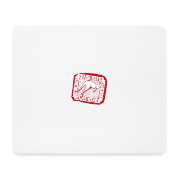 Australischer Känguru-Stempeldruck - Mousepad (Querformat) - Weiß - Vorne