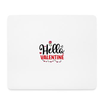 Romantic Valentine Floral Heart Design - Mouse Pad (horizontal) - white - Front