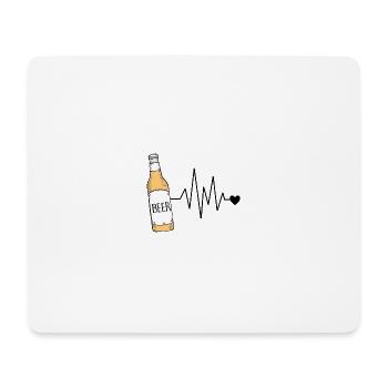 Bier - Mousepad (Querformat) - Weiß - Vorne