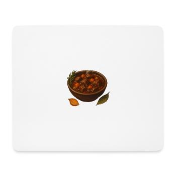 Rindergulasch Topf - Mousepad (Querformat) - Weiß - Vorne