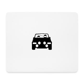 Rallye Piktogramm - Mousepad (Querformat) - Weiß - Vorne