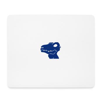 Dino en bleu - Tapis de souris (format paysage) - blanc - Devant