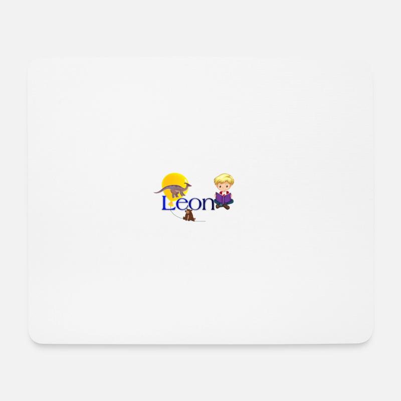 Leon - Mousepad (Querformat) - Weiß