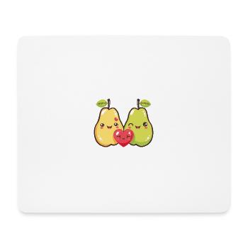 Birne Paar Liebe Herz Valentinstag - Mousepad (Querformat) - Weiß - Vorne