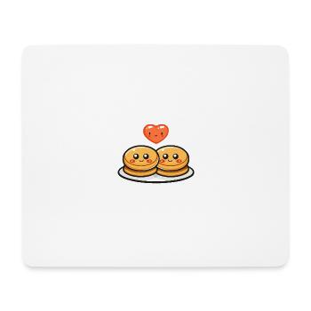 Pancake Paar Liebe Herz Lustig - Mousepad (Querformat) - Weiß - Vorne