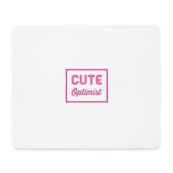 Cute optimist - Geschenkidee - Mousepad (Querformat) - Weiß - Vorne