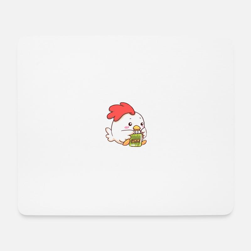 Gurkenemote - Mousepad (Querformat) - Weiß