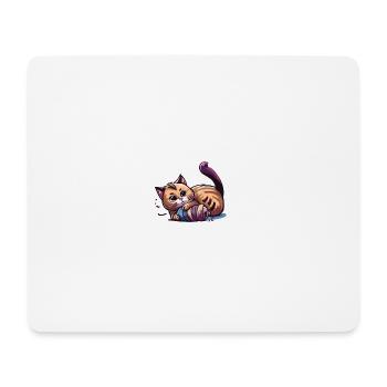 Cat playing with Yarn (Magical Animals Collection) - Mouse Pad (horizontal) - white - Front