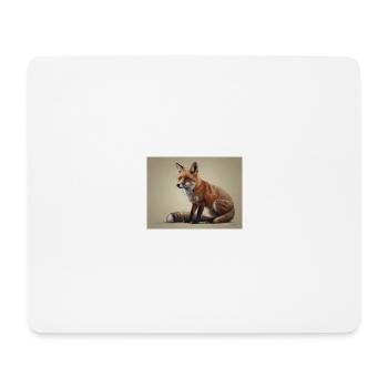 Fuchs Tier - Mousepad (Querformat) - Weiß - Vorne