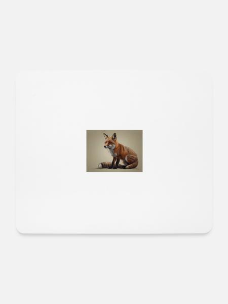 Fuchs Tier - Mousepad (Querformat) - Weiß