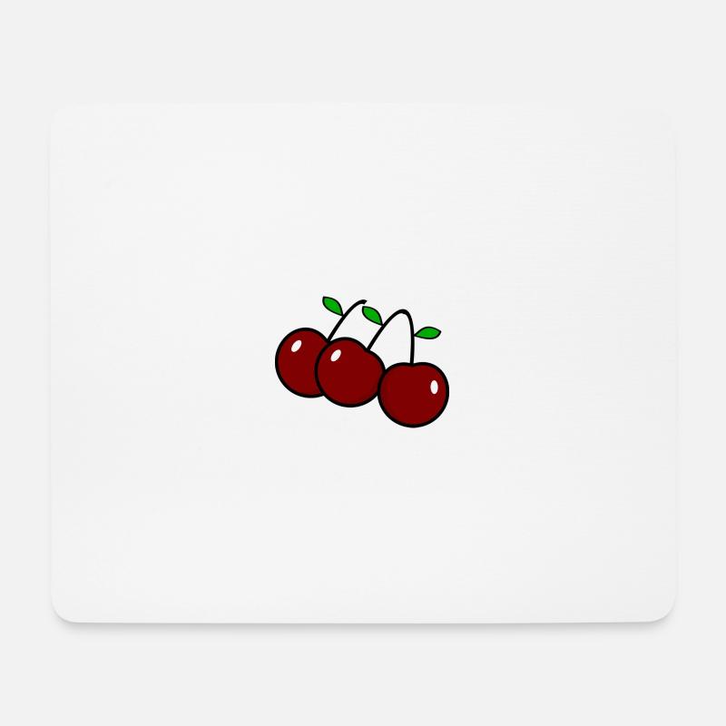 Kirschen - Mousepad (Querformat) - Weiß