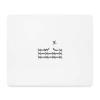 Free Freiheit Hamsterrad Ausbruch Prison Fun Toy - Mousepad (Querformat) - Weiß - Vorne
