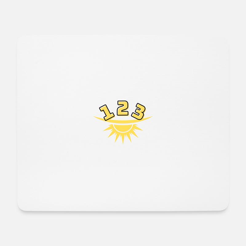 1 2 3 Sonne - Mousepad (Querformat) - Weiß