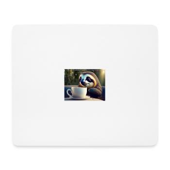 Caffeinated Sloth - Mousepad (Querformat) - Weiß - Vorne