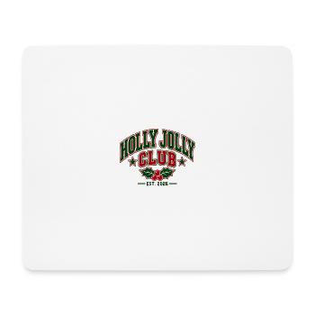 Holly Jolly Club Weihnachtsemblem - Mousepad (Querformat) - Weiß - Vorne