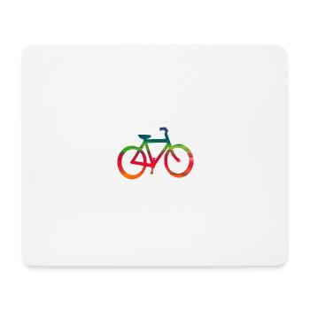 Abstraktes Fahrrad in bunten Farben - Mousepad (Querformat) - Weiß - Vorne