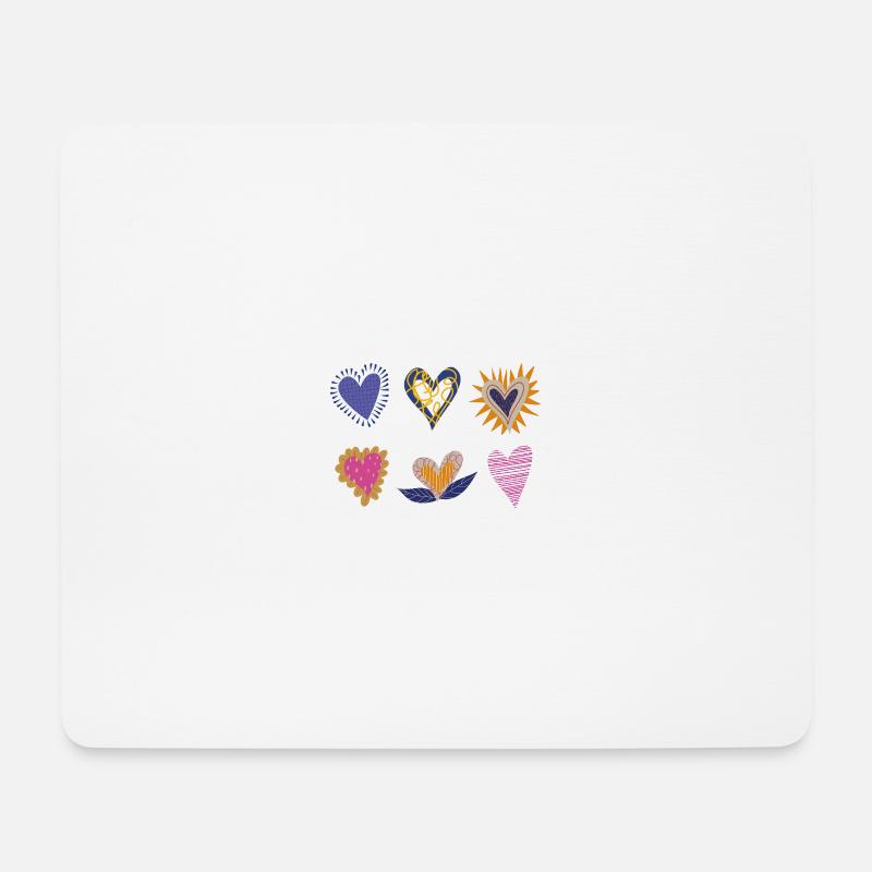 Hearts for everyone - Mouse Pad (horizontal) - white